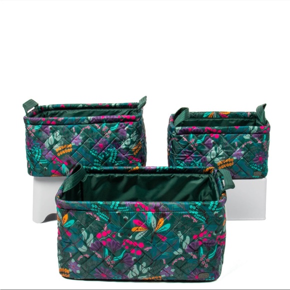 NWT Lug Crescendo 3-Piece Reversible Storage Bins in Evermore Flora 🍃 - Picture 3 of 10